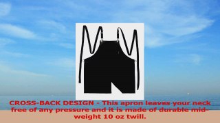Under NY Sky CrossBack Apron  Deep Black Twill  SplitLeg  Black Leather 79c222d8