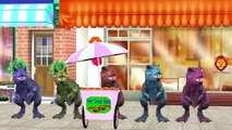 Funny Dinosaurs Cartoon Finger Family | Dinosaurs Vs Lion Tiger Gorilla Finger Family Nurs