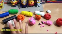 Peppa Pig PLAY DOH Daddy Pig Peppa play Doh How to make Peppa pig Toys 2016 Surprise Eggs