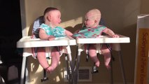 Twins engage in hilarious giggle fit