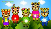 Finger Family Nursery Rhymes Tiger Cartoons (Animals) | Finger Family Children Nursery Rhymes