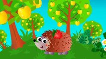 Learning to count for children. Learn Numbers - Counting to 5 with hedgehog. HD