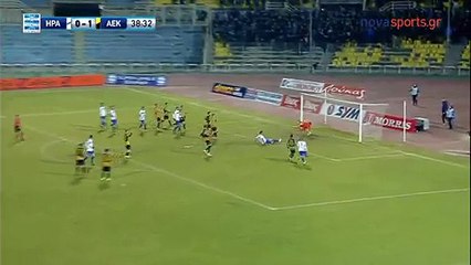 1-1 Το γκολ του Εμάνουελ Περόνε - Ηρακλής 1-1 ΑΕΚ 13.02.2017 [HD]