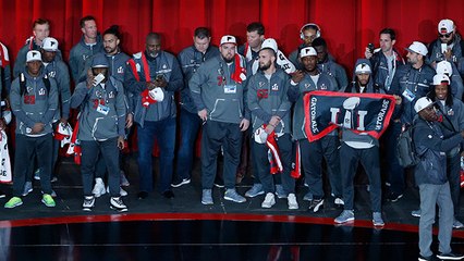 Falcons get introduced as a team at Opening Night