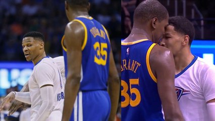 Russell Westbrook Yells "I'm Comin!" Kevin Durant Responds "So What," Headbutts Andre Roberson
