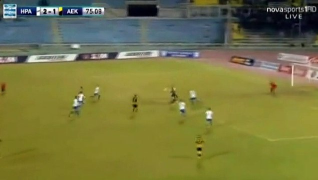 2-2 Lazaros Christodoulopoulos Goal - Iraklis 2 – 2 AEK Athens FC – 13.02.2017