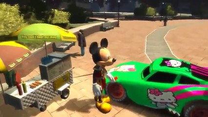 Mickey Mouse Having Fun with McQueen Car Colors Nursery Rhymes and Children Songs with Action