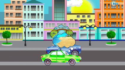 Cartoon for children. The Fire Truck rescued the swimming pool - 55 Episode