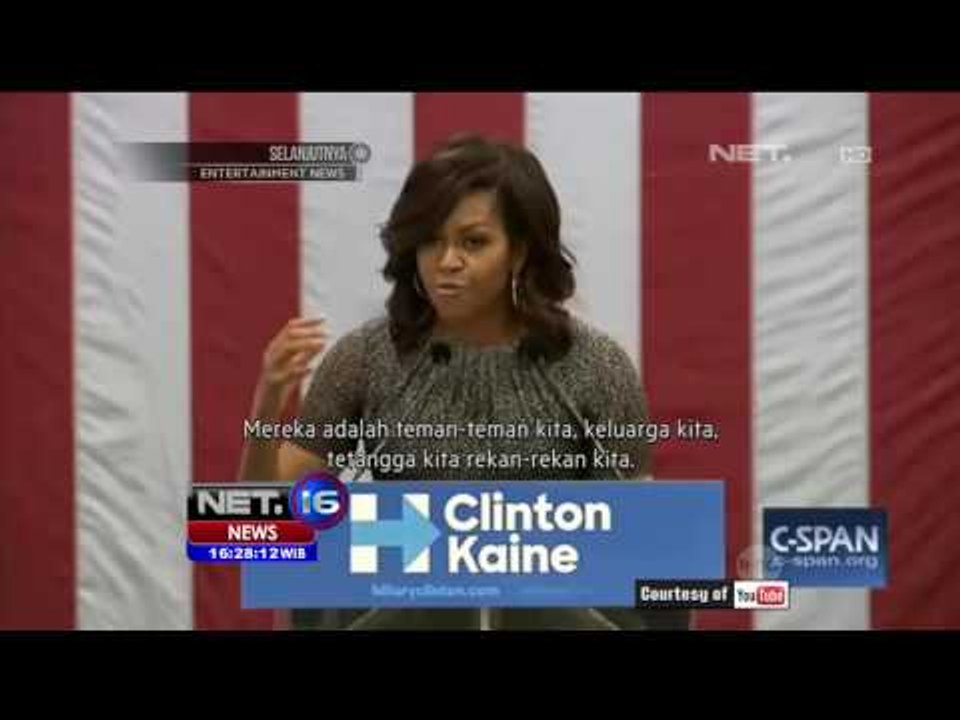 Pidato Pembelaan Michelle Obama Terhadap Imigran & Muslim di Amerika - NET16