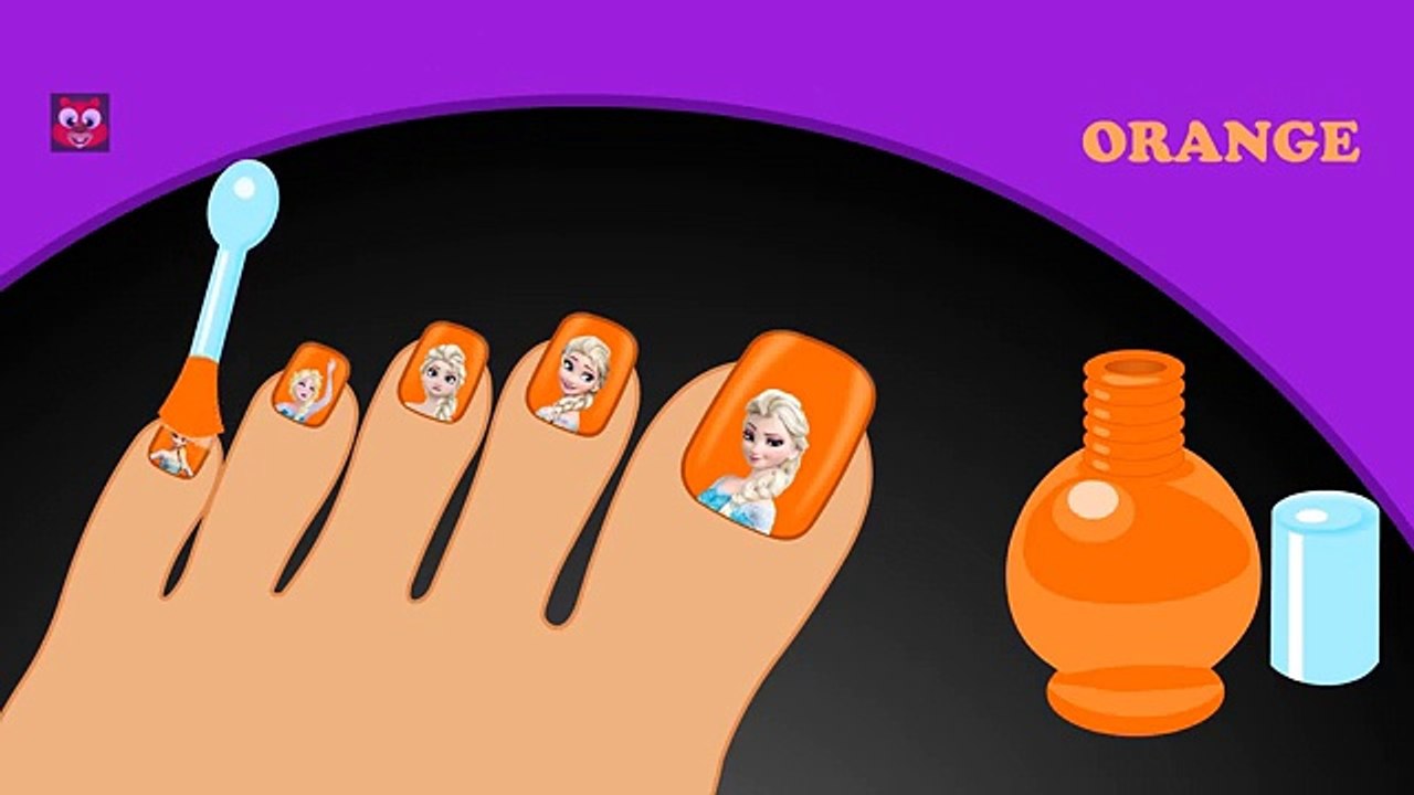Learn colors with Elsa Frozen Nail Polish | Fun Colors for Kids Children Toddlers to learn