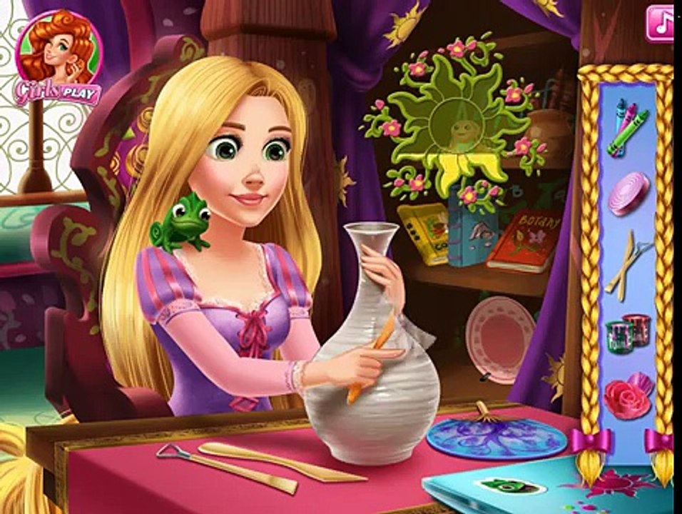 PRINCESA RAPUNZEL DE DISNEY HACE MANUALIDADES PRINCESS DISNEY RAPUNZELS CRAFTS