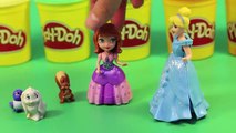 Play Doh Disney Princess Cinderella and Disney Princess Sofia Celebration Playdough Dress Magiclip