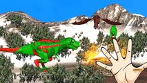 Colours Dinosaurs Finger Family - Gorilla cartoon Finger Family Nursery Rhymes 3d Animation