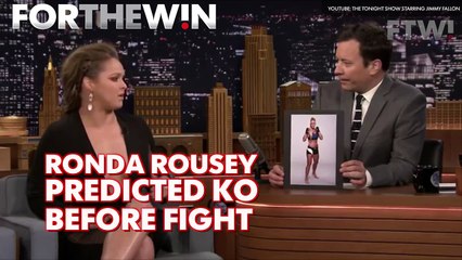 Ronda Rousey predicted ok loss