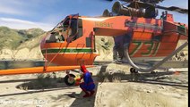Пожаротушение вертолет для детей и смешной супергерой Человек-Паук в мультфильм ж/ потешки песни