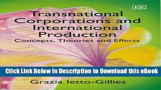 [Read Book] Transnational Corporations And International Production: Concepts, Theories And