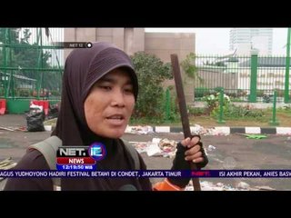 Aksi 4 November Tinggalkan Sampah Berserakan di Depan Gedung DPR MPR - NET 12