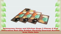 Seamersey Home and Kitchen Rugs 2 Pieces 4 Size Decorative NonSlip Rubber Backing Doormat 1674c3f9