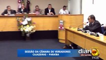 Vereadores Alysson Lira entra em discussão com Rivelino Martins e Marcos Barros Barros durante sessão da Câmara de Verea