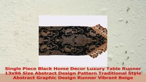 Single Piece Black Home Decor Luxury Table Runner 13x96 Size Abstract Design Pattern d336c18d