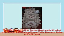 Tasleffa Elegant 100 Cotton Handmade Crochet with Ribbon Embroidered Linen Table 3593cd96