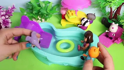 Peppa Pig & Dora The Explorer Pool Playset La Piscina de Dora La Exploradora Nickelodeon Toy Videos