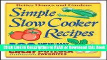 PDF [FREE] DOWNLOAD Simple Slow Cooker Recipes BN Edition (Better Homes   Gardens Cooking) Book