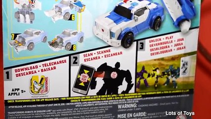 Transformers Robots in Disguise Strongarm Police Car to Robot Sideswipe, Drift Lots of Toys