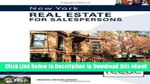 [Read Book] New York Real Estate for Salepersons, Special Education: for the Real Estate Education