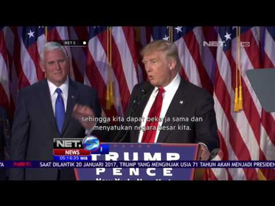 Pidato Kemenangan Donald Trump - NET5