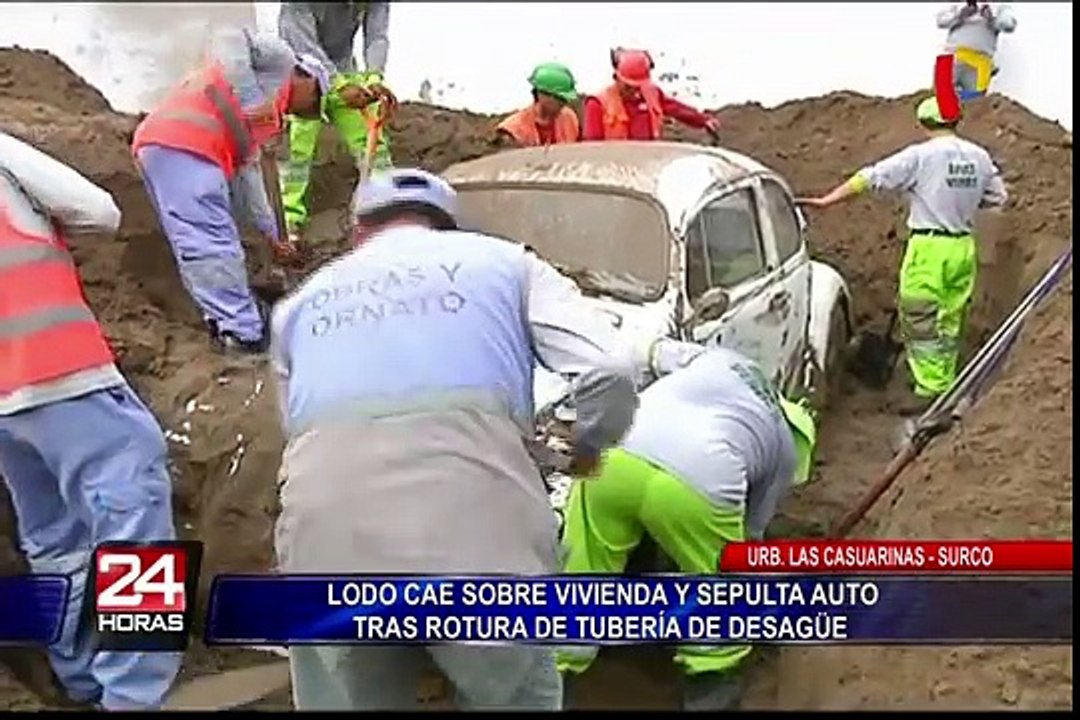 Tubería de desagüe se rompe y provoca aniego en Surco