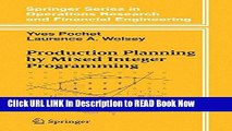 [Popular Books] Production Planning by Mixed Integer Programming (Springer Series in Operations