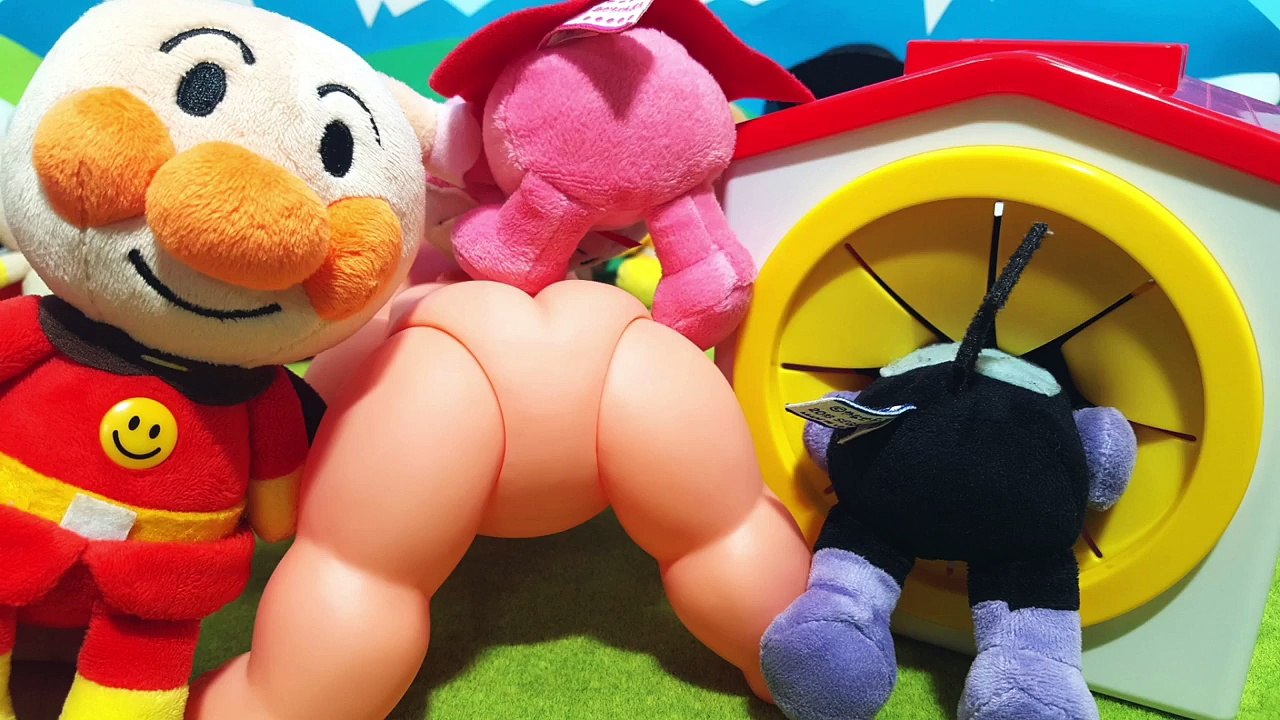 アンパンマン アニメ おもちゃ てさぐりボックスからおしり 誰のお尻かな？ 冷蔵庫の中に誰か入ってるよ うんち トイレ いないいないばあ Anpanman Toy-gi-gLHKMREg