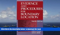 PDF [DOWNLOAD] Evidence and Procedures for Boundary Location READ ONLINE