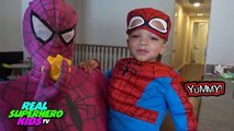 Человек-паук и розовый Человек-паук беременных Spiderbaby Тройни роды супергерой смешное видео!