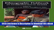 PDF [DOWNLOAD] Ethnographic Fieldwork: An Anthropological Reader (Blackwell Anthologies in Social