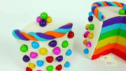 How to Make Play Doh Rainbow Cake Yummy Candy and Play Dough Food