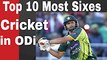 Top 10 Batsmen Most Sixes in ODI Cricket