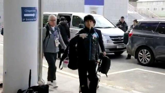 170214 会場入りする羽生選手
