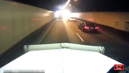 Biker badly hits pickup from back side