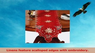 Christmas Embroidered Holiday Linens Runner Machine Washable 4b91f631