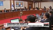 S. Korea's acting president denounces N. Korea's ballistic missile test