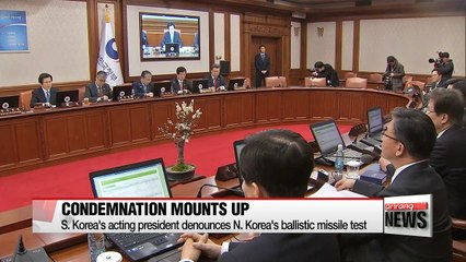 S. Korea's acting president denounces N. Korea's ballistic missile test