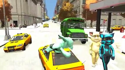 COLORS SCHOOL BUS TALKING TOM COLORS WITH NURSERY RHYMES FOR KIDS PARTY FOR CHILDREN WITH ACTION #2