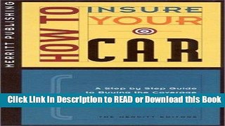 Read Book HOW TO INSURE YOUR CAR Free Books
