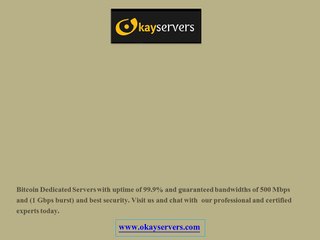 Bitcoin Dedicated Servers