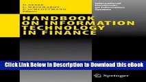 [Read Book] Handbook on Information Technology in Finance (International Handbooks on Information