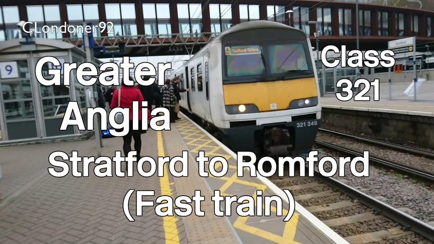 Greater Anglia Class 321 Stratford to Romford (fast train) - video  dailymotion
