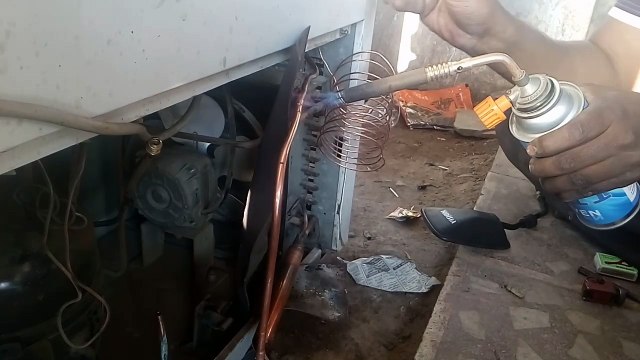 Bypass of leakage cooling coil deep freezer Rebuild deep freezer 100% Success