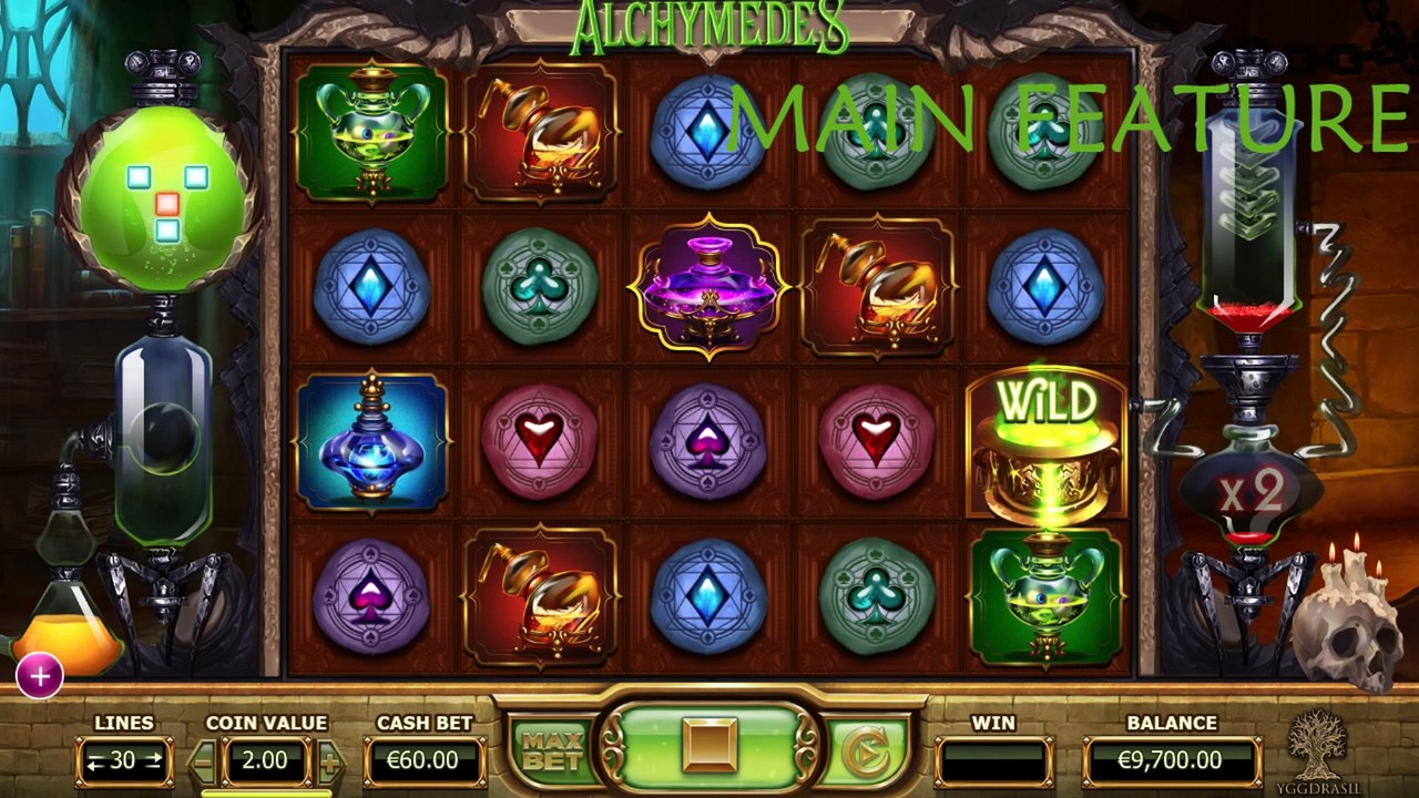 New online casino slot "Alchymedes " (review)